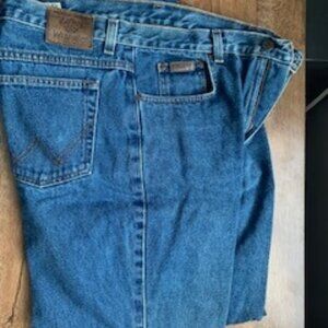 Wrangle Classic jeans with leather logo, 34x30